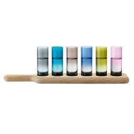  Разноцветные стопки для водки LSA International Paddle, на подставке, 70мл - 6шт - арт.G1049-03-666, фото 1 