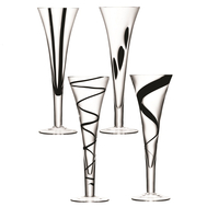  Бокалы для шампанского, флейты LSA International Jazz, чёрные, 250мл - 4шт - арт.G302-06-987, фото 1 