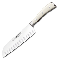  Поварской нож Сантоку Wusthof Classic Ikon Cream White, 17см, выемки на лезвии, кованая нержавеющая сталь, Золинген, Германия - арт.4176-0 WUS, фото 1 