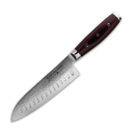  Нож Сантоку Yaxell Super Gou, 16,5см, выемки на лезвии, дамасская сталь, Япония - арт.YA37101G, фото 1 