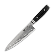  Нож шеф повара Yaxell Ran, 20см, выемки на лезвии, дамасская сталь, Япония - арт.YA36000G, фото 1 