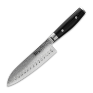  Нож Сантоку Yaxell Ran, 16,5см, выемки на лезвии, дамасская сталь, Япония - арт.YA36001G, фото 1 