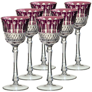  Набор бокалов для вина Ajka Crystal St.Louis, 220мл - 6шт, фиолетовые - арт.15739/47127/40371, фото 1 
