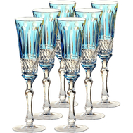 Бокалы для шампанского Ajka Crystal St.Louis, 120мл - 6шт, голубые - арт.16228/47127/40371, фото 1 