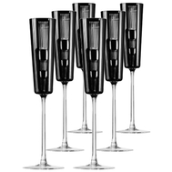  Бокалы для шампанского Ajka Crystal Retro Black, 110мл - 6шт, черные - арт.65657/50464/47029, фото 1 