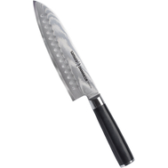  Нож Сантоку Samura Damascus, 18см, выемки на лезвии, дамасская сталь - арт.SD-0094/Y, фото 1 