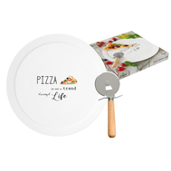  Набор для пиццы Easy Life R2S Kitchen Elements, белый, 36 см, фарфор - 2 предмета - арт.EL-R1919_KITE, фото 1 