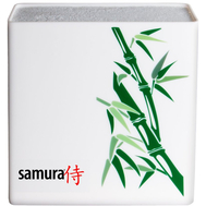  Подставка для ножей с наполнителем Samura Hypercube Bamboo, 230х226х81мм, белая - арт.KBH-101BW/Y, фото 1 