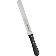  Серрейторный нож для замороженных продуктов Samura Harakiri, 18см, черная рукоять, нержавеющая легированная сталь - арт.SHR-0057B , фото 1 