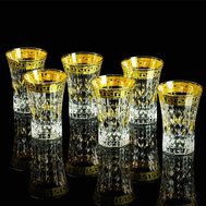  Набор стаканов для воды Migliore DeLuxe Imperia, хрусталь, декор золото 24К, 280мл - 6шт - арт.25534, фото 1 
