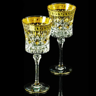  Набор бокалов для вина/воды Migliore DeLuxe Imperia, хрусталь, декор золото 24К - 2шт - арт.25542, фото 1 