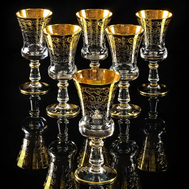  Набор бокалов для вина/воды Migliore DeLuxe Cremona, хрусталь, декор золото 24К - 6шт - арт.25557, фото 1 