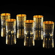  Набор стаканов для виски Migliore DeLuxe Cremona, хрусталь, декор золото 24К, 300мл - 6шт - арт.25559, фото 1 
