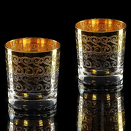  Набор стаканов для виски Migliore DeLuxe Cremona, 300 мл, хрусталь, декор золото 24К, 300мл - 2шт - арт.25565, фото 1 