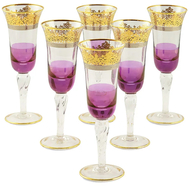  Набор фужеров для шампанского Migliore DeLuxe Luciana, хрусталь, декор золото 24К - 2шт - арт.25570, фото 1 