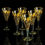 Набор бокалов для вина/воды Migliore DeLuxe Golden Dream, хрусталь, декор золото 24К - 6шт - арт.25593, фото 1 