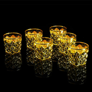  Набор стаканов для виски Migliore DeLuxe Golden Dream, хрусталь, декор золото 24К, 350мл - 6шт - арт.25595, фото 1 