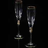 Набор фужеров для шампанского Migliore DeLuxe Amore, хрусталь, декор золото 24К - 2шт - арт.25619, фото 1 