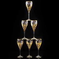 Набор бокалов для вина/воды Migliore DeLuxe Baron, хрусталь, декор золото 24К - 6шт - арт.25621, фото 1 
