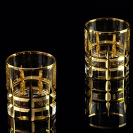 Набор стаканов для виски Migliore DeLuxe Baron, хрусталь, декор золото 24К, 300мл - 2шт - арт.25628, фото 1 