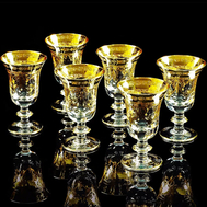  Набор бокалов для вина/воды Migliore DeLuxe Dinastia, хрусталь, декор золото 24К - 6шт - арт.25655, фото 1 