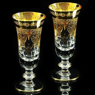  Набор фужеров для шампанского Migliore DeLuxe Dinastia, хрусталь, декор золото 24К - 2шт - арт.25660, фото 1 