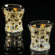  Набор стаканов для виски Migliore DeLuxe Casino, хрусталь, декор золото 24К, 300мл - 2шт - арт.25664, фото 1 