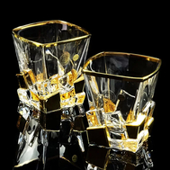  Набор стаканов для виски Migliore DeLuxe Lord, хрусталь, декор золото 24К, 300мл - 2шт - арт.25668, фото 1 