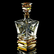  Штоф для виски Migliore DeLuxe Vikont, хрусталь, декор золото 24К, 0.85л 29см - арт.25669, фото 1 