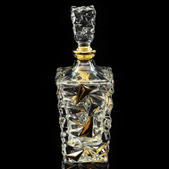  Штоф для виски Migliore DeLuxe Monte Cristo, хрусталь, декор золото 24К, 0.85л 29см - арт.25671, фото 1 