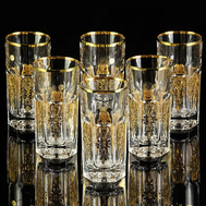  Набор стаканов для воды Migliore DeLuxe Gloria, хрусталь, декор золото 24К, 350мл - 6шт - арт.25698, фото 1 