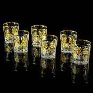  Набор стаканов для виски Migliore DeLuxe Gloria, хрусталь, декор золото 24К, 300мл - 6шт - арт.25699, фото 1 