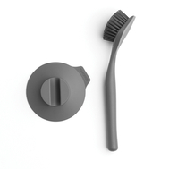  Brabantia Щетка для мытья посуды с держателем на присоске,  Темно-серый  - арт.117589, фото 1 