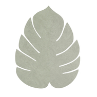  LINDDNA 989950 HIPPO olive green Подстановочная салфетка из натуральной кожи лист монстеры 42х35 см, толщина 1,6мм, фото 1 