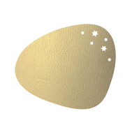  LINDDNA 990137 HIPPO gold Подстановочная салфетка из натуральной кожи фигурная со звездами 37x44 см, толщина 1,6 мм, фото 1 