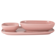  Набор сервировочный Форма Maxwell & Williams, розовый: тарелка + 2 салатника, 30х16см + 20см + 10см, фарфор - арт.MW655-AW0410, фото 1 