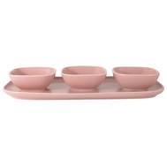  Набор сервировочный Форма Maxwell & Williams, розовый: тарелка + 3 салатника, 35х16см + 10см, фарфор - арт.MW655-AW0413, фото 1 
