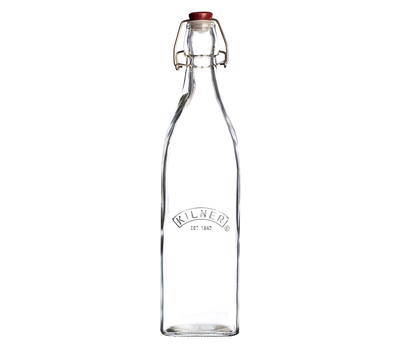  Бутылка для напитков Kilner Clip Top, квадратная, 1л, фото 2 
