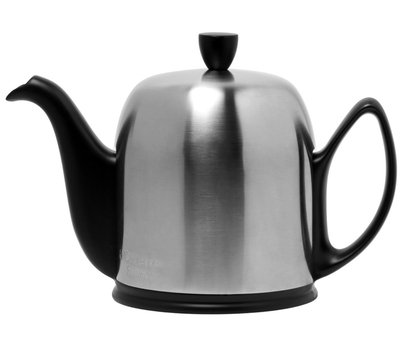  Чайник фарфоровый Guy Degrenne Salam, с ситечком, черный, 1л, фото 1 