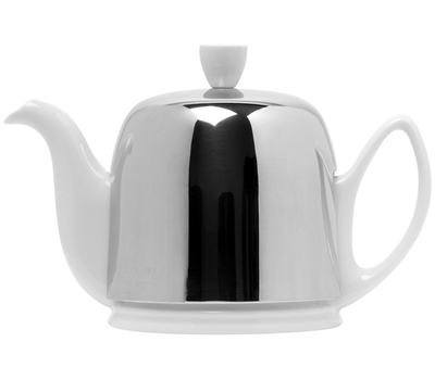  Чайник фарфоровый Guy Degrenne Salam, с ситечком, белый, 0.7л, фото 1 