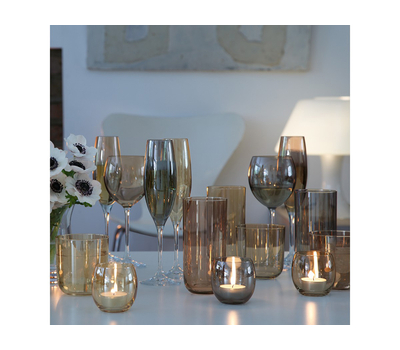  Цветные бокалы для шампанского, LSA International Polka, металлик, 225мл - 4шт, фото 2 