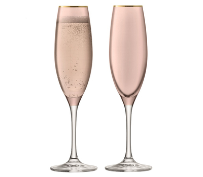  Бокалы для шампанского, флейты LSA International Sorbet, коричневые, 225мл - 2шт, фото 1 