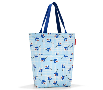  Тканевая сумка Reisenthel Cityshopper 2, голубая с листьями, 47х44х17см, фото 1 