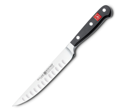 Универсальный кухонный нож Wusthof Classic, 16см, выемки на лезвии, кованая нержавеющая сталь, Золинген, Германия