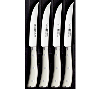  Набор 4 ножа для стейка Wusthof Classic Ikon Cream White, 12см, кованая нержавеющая сталь, Золинген, Германия, фото 1 