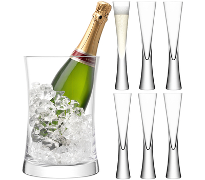 Набор для шампанского LSA International Moya: 6 бокалов и ведёрко, фото 1 