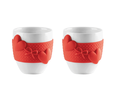  Чашки для кофе Guzzini Love, красные, 80мл - 2шт, фото 1 