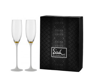  Бокалы для шампанского Eisch Champagner Exklusiv, белые/золото, 180 мл - 2 шт, фото 2 