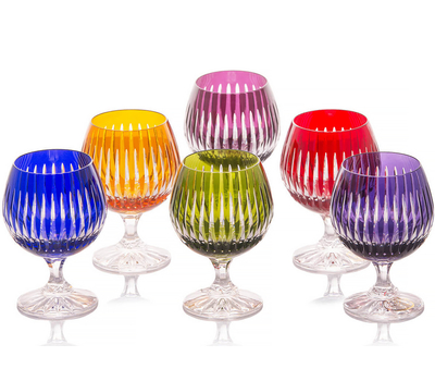  Цветные бокалы для коньяка Cristal de Paris Timeless 350мл - 6 шт, фото 1 
