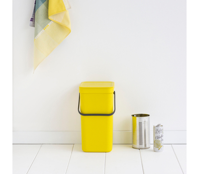  Встраиваемое мусорное ведро Brabantia Sort Go, желтое, 12 л, фото 5 